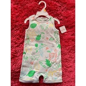 BABY NEUTRAL JUNGLE ANIMAL ONESIE